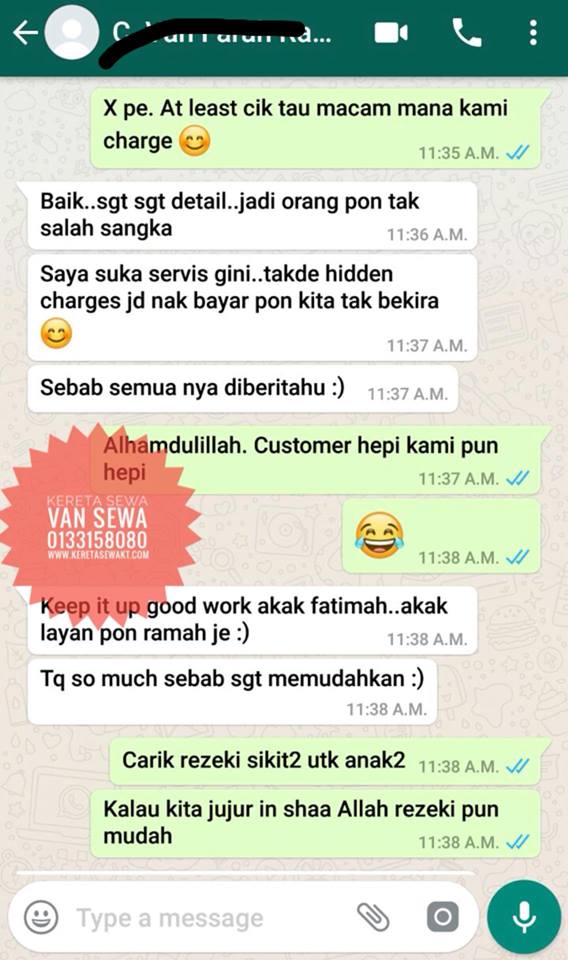Apa Kata Pelanggan Kereta Sewa Kami