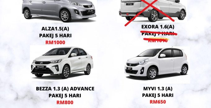 Promosi Sempena Hari Raya AidilFitri 2025 di Kereta Sewa Kuala Terengganu Murah
